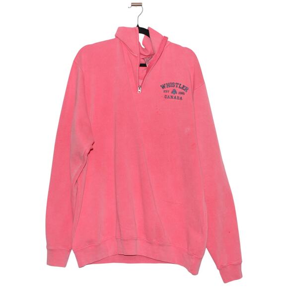 Whistler Canada Pink Quarter Zip Sweatshirt Size XL - Picture 3 of 7